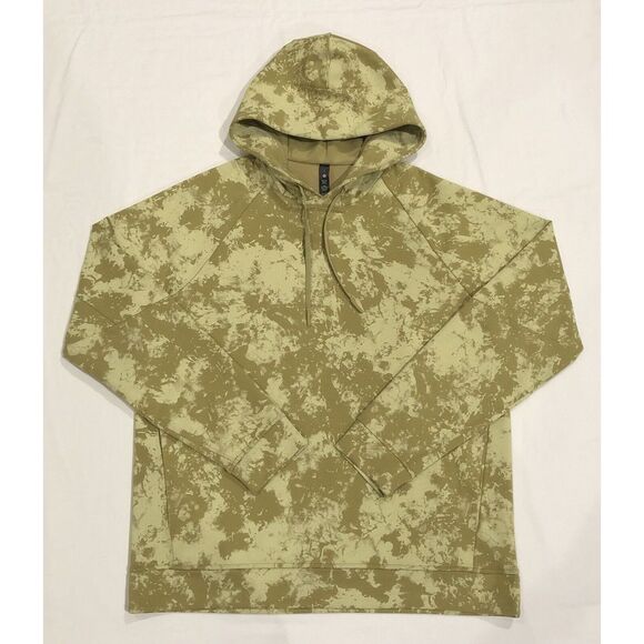 Lululemon City Sweat Hoodie Mens L Spectral Dew Hazel Green Tie Dye Pullover EUC - Picture 1 of 6